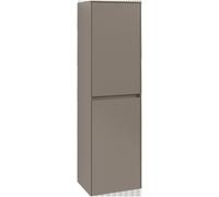 Villeroy & Boch Collaro Armoire haute, 1 porte, charnières à droite, avec panier à linge, 454x1538x349mm, C03401VM, Couleur: Front/carcasse : taupe, poignée : Taupe