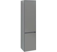 Villeroy & Boch Collaro armoire haute, 2 portes, charnières à gauche, 404x1538x349mm, C03300RH, Couleur: Façade/carcasse : Chêne du Kansas, poignée : Graphite