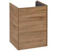 Villeroy & Boch Collaro armoire sous lavabo, 1 porte butée à droite, 410x546x344mm, C00501RH, Couleur: Façade/carcasse : Chêne du Kansas, poignée : Graphite