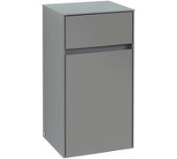 Villeroy & Boch Collaro Armoires latérales 1 porte, charnières à droite, 1 tiroir, 404x748x349mm, C03201AH, Couleur: façade/corps : Wine Red, poignée : Volcano Black