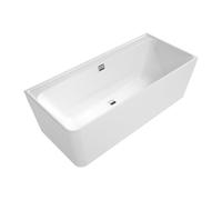 Villeroy & Boch Collaro baignoire d’angle semi-autoportante - 180x80cm - rectangulaire angle droit trop-plein Or Acrylique Brillant Blanc uba180cor9cr00vj01