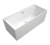 Villeroy & Boch Collaro baignoire d'angle encastrée double en matière synthétique acrylique rectangulaire 180x80x47cm - or/blanc alpin UBA180COR2JV01 uba180cor2jv-01