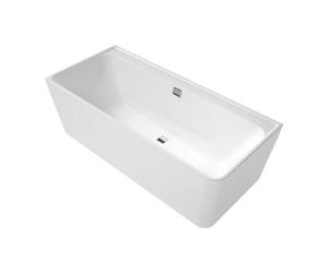 Villeroy & Boch Collaro bain d'angle semi-autoportant - 180x80cm - rectangulaire angle gauche trop-plein chromé Acrylique Blanc Brillant uba180cor9cl00vd01