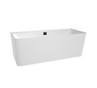 Villeroy & Boch Collaro bain semi-autoportant bain semi-autoportant - 180x80cm - rectangulaire trop-plein noir mat Acrylique Blanc Brillant uba180cor9cs00vn01
