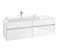 Villeroy & Boch Collaro C02900DH 160x54,8x50cm, lavabo à gauche, Glossy White