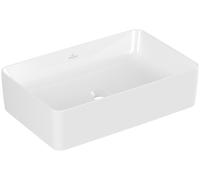Villeroy & Boch Collaro lavabo à poser, rectangulaire, sans trou pour robinetterie, sans trop-plein, 560x360mm, 4A2056R1, Couleur: Céramique blanche Plus