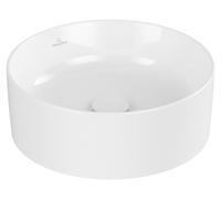 Villeroy & Boch Collaro lavabo à poser, rond, sans trou pour robinetterie, sans trop-plein, 400x400mm, 4A1840R1, Couleur: Céramique blanche Plus