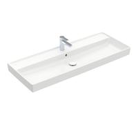 Villeroy & Boch Collaro lavabo à poser sur meuble - 120x47cm - avec trop-plein 1 trou de robinet CeramicPlus blanc 4A33C5R1