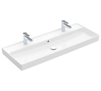 Villeroy & Boch Collaro lavabo armoire, 2 trous pour robinet, avec trop-plein, 1200x470mm, 4A33C4R1, Couleur: Céramique blanche Plus