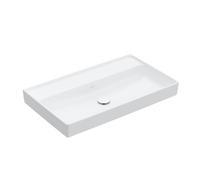 Villeroy und Boch Collaro 4A3383RW sans trop-plein, sans trou pour robinetterie, 80x47cm, pierre blanche C-plus
