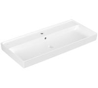 Villeroy & Boch Collaro lavabo pour armoire, 1 trou pour robinet, avec trop-plein, côté inférieur poncé, 1000x470mm, 4A331GRW, Couleur: Blanc pierre CéramiquePlus