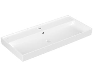 Villeroy & Boch Collaro lavabo pour armoire, 1 trou pour robinet, avec trop-plein, côté inférieur poncé, 1000x470mm, 4A331GRW, Couleur: Blanc pierre CéramiquePlus