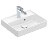Villeroy & Boch Collaro lave-mains, 1 trou pour robinet, avec trop-plein, non rectifié, 450x370mm, 433445R1, Couleur: Céramique blanche Plus