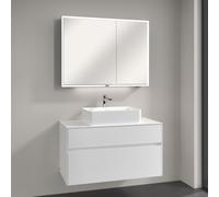 Villeroy & Boch Collaro Meuble avec vasque à poser et armoire de toilette My View Now, 5A6156R1+A95600DH+A4551000, My View Now