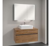 Villeroy & Boch Collaro Meuble avec vasque à poser et armoire de toilette My View Now, 5A6156R1+A95600RH+A4551000, My View Now