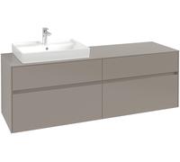 Villeroy & Boch Collaro Villeroy & Boch C02200DH 160x54.8x50cm, meuble-lavabo gauche, Glossy White