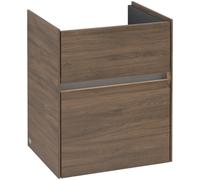 Villeroy & Boch Collaro Meuble sous-lavabo avec éclairage, 460x546x374 mm, 2 tiroirs, C006B0, Couleur: Façade/carcasse : Chêne Arizona, poignée : Anthracite Matt