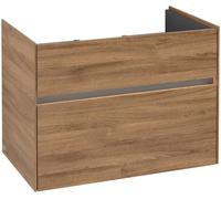 Meuble Pour Lavabo Encastrable Villeroy et Boch Collaro 754mm 2 tiroirs, LED Chêne Kansas