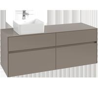 Villeroy und Boch Collaro meuble sous-vasque C04600VN 140x54,8x50cm, meuble sous-vasque à gauche, gris cachemire