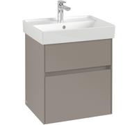 Villeroy & Boch Collaro Meuble sous-lavabo 510x546x414 mm, 2 tiroirs, C00700DH, Couleur: Façade/carcasse : Blanc brillant, poignée : Blanc mat