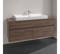 Villeroy & Boch V&B Meuble sous lavabo Collaro 140x54,8x50 cm, vasque centrale, chêne Arizona Quantité:1