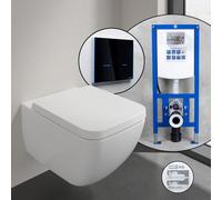 Villeroy & Boch Collaro Pack complet cuvette suspendue et bâti-support neeos,, 4626HSR1+16746BM#SET,