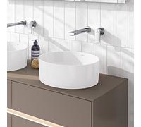 Villeroy & Boch Lavabo à poser Collaro 4A1840RW Ø 40 cm sans trop-plein pierre blanche C-plus