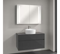 Villeroy & Boch Collaro Vasque avec meuble sous-vasque Embrace, avec armoire de toilette My View 14, 4A184001+A95600FP+A4221000, My View 14
