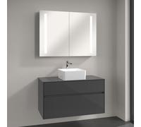 Villeroy & Boch Collaro Vasque avec meuble sous-vasque Embrace, avec armoire de toilette My View 14, 4A213801+A95600FP+A4221000, My View 14