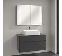 Villeroy & Boch Collaro Vasque avec meuble sous-vasque Embrace, avec armoire de toilette My View 14, 4A205601+A95600FP+A4221000, My View 14
