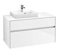 Villeroy & Boch Collaro Villeroy & Boch C01400DH 100x54.8x50cm, vanité gauche, Glossy White