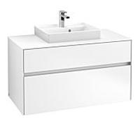 Villeroy & Boch Collaro Villeroy & Boch C01600MS 100x54.8x50cm, lavabo au milieu, White Matt