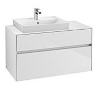 Villeroy & Boch Collaro Villeroy & Boch C01700DH 100x54.8x50cm, vanité gauche, Glossy White