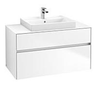 Villeroy & Boch Collaro Villeroy & Boch C01900MS 100x54.8x50cm, lavabo au milieu, White Matt