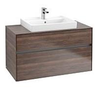 Villeroy & Boch Collaro Villeroy & Boch C01900VH 100x54.8x50cm, lavabo au milieu, Arizona Oak