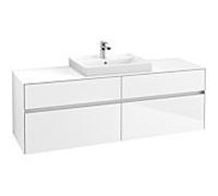 Villeroy & Boch Collaro Villeroy & Boch C02500DH 160x54.8x50cm, lavabo au milieu, Glossy White
