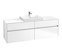 Villeroy & Boch Collaro Villeroy & Boch C02500MS 160x54.8x50cm, lavabo au milieu, White Matt