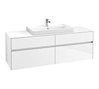 Villeroy & Boch Collaro Villeroy & Boch C02800DH 160x54.8x50cm, lavabo au milieu, Glossy White