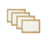 Villeroy & Boch Collection de Table brossée métallique, Lin, Ivoire/Or., 14"x20" (Set of 4 Placemats)