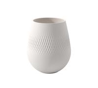 Villeroy & Boch Collier Blanc Vase Carré n°2, 12,5x12,5x14 cm, Porcelaine Premium, Blanc