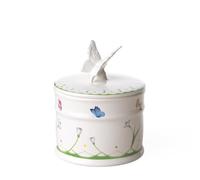 Villeroy & Boch - Colourful Spring Petite Boîte 14 Cm, Boîte De Rangement Alimentaire, Boîte À Cookies, Boîte À Bonbon, Boîte À Biscuits, Décorations De Pâques, Porcelaine, Blanc/Multicolore
