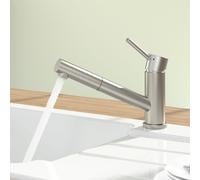 Villeroy und Boch robinet de cuisine Como Shower 925200LC 12,6 l / min, extractible, acier inoxydable massif
