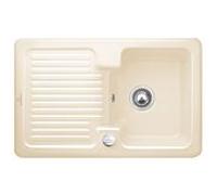 Villeroy & Boch Condor évier encastrable 674502KR avec garniture de vidage et actionnement excentrique, Crema