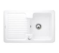 Villeroy & Boch Condor évier encastrable 674502R1 avec garniture de vidage et actionnement excentrique, blanc