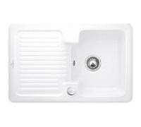 Villeroy & Boch Condor évier encastrable 674502RW avec garniture de vidage et actionnement excentrique, Stone White