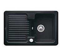 Villeroy & Boch Condor évier encastrable 674502S5 avec garniture de vidage et actionnement excentrique, Ébène