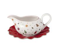 Villeroy & Boch Cruche à sauce Toy's Delight 50 cl avec soucoupe Blanc-rouge