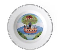 Villeroy & Boch Design Naif Assiette creuse "Arche de Noé", 21 cm, Porcelaine Premium, Blanc/Multicolore