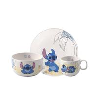 Villeroy & Boch - Disney Stitch ensemble de vaisselle pour enfant, 3 pièces, garanti lave-vaisselle, résistant au four à micro-ondes, vaisselle pour enfants, porcelaine Premium