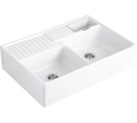 Villeroy & Boch Double-Bowl évier en céramique 89.5x63 cm blanc 632391R1